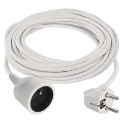 Predlžovací kábel 10 m / 1 zásuvka / biely / PVC / 1,5 mm2 - 1901011004