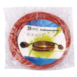 Predlžovací kábel - konektor, 20 m, 3x 1,5 mm, oranžový - 1901012000