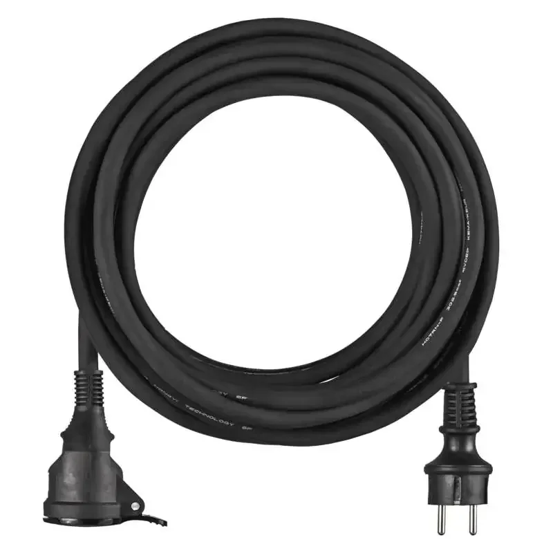 Gumový predlžovací kábel - konektor, 10 m, 3x 1,5 mm2 - 1901211000