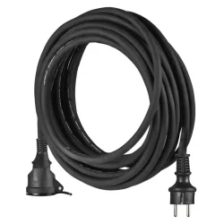 Gumový predlžovací kábel - konektor, 10 m, 3x 1,5 mm2 - 1901211000