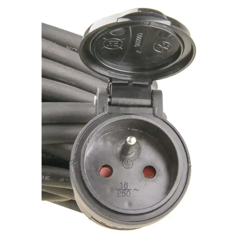 Gumový predlžovací kábel - konektor, 10 m, 3x 1,5 mm2 - 1901211000