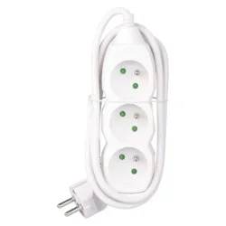Predlžovací kábel - 3 zásuvky, 1,5 m, biely - 1902030150