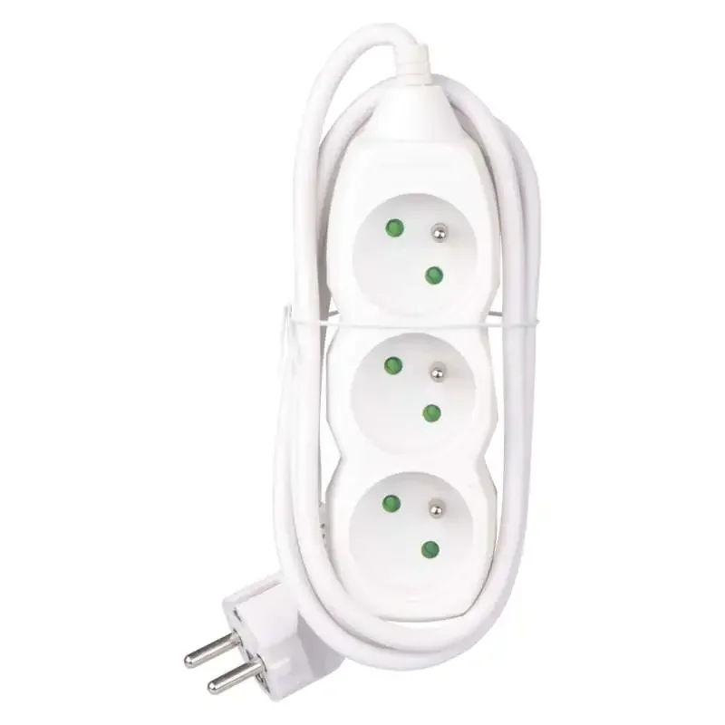 Predlžovací kábel - 3 zásuvky, 1,5 m, biely - 1902030150