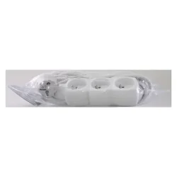 Predlžovací kábel - 3 zásuvky, 5 m, biely - 1902030500