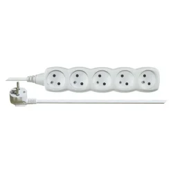 Predlžovací kábel - 5 zásuviek, 3 m, biely - 1902050300