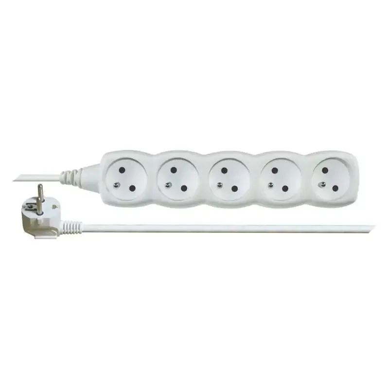 Predlžovací kábel - 5 zásuviek, 3 m, biely - 1902050300