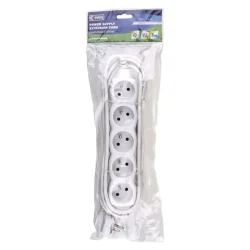 Predlžovací kábel - 5 zásuviek, 3 m, biely - 1902050300