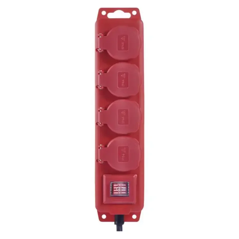 Gumový predlžovací kábel - 4 zásuvky, 3 m, 1,5 mm2, IP44 - 1902340301