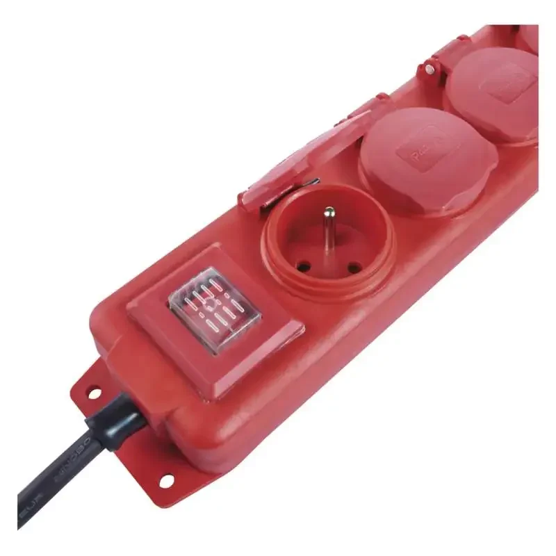 Gumový predlžovací kábel - 4 zásuvky, 3 m, 1,5 mm2, IP44 - 1902340301