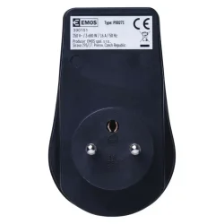 Zásuvka s vypínačom, IP44, čierna - 1905110002