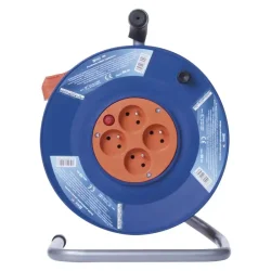 PVC predlžovací kábel na bubne - 4 zásuvky, 50 m, 1,5 mm2 - 1908045001