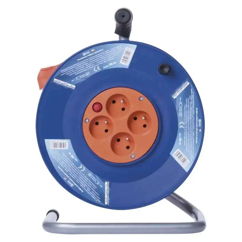 PVC predlžovací kábel na bubne - 4 zásuvky, 50 m, 1,5 mm2 - 1908045001