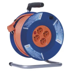 PVC predlžovací kábel na bubne - 4 zásuvky, 50 m, 1,5 mm2 - 1908045001