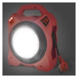 Vonkajší predlžovací kábel na bubne 20 m / 4 ks. / guma / 230 V / 1,5 mm2 s LED reflektorom - 1908242000