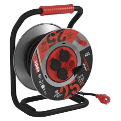 Gumovo-neoprénový predlžovací kábel, kovový bubon - 4z, 25m, 1,5mm2 - 1908442500