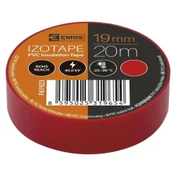 Izolačná páska PVC 19 mm / 20 m červená, 10 ks - 2001192030