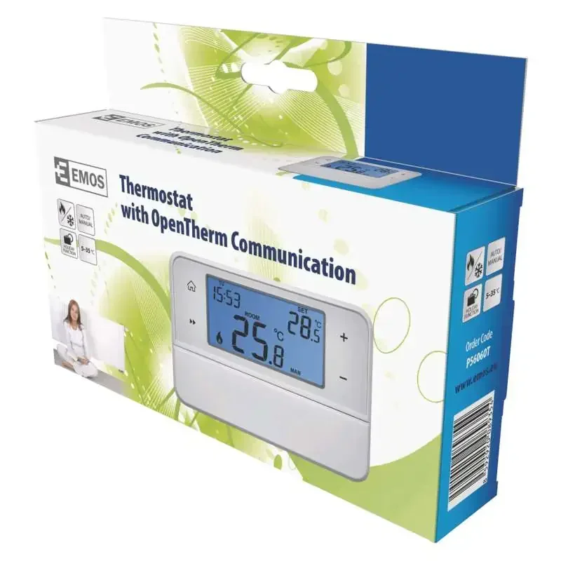 Izbový termostat s komunikáciou OpenTherm, káblový, P5606OT - 2101208000