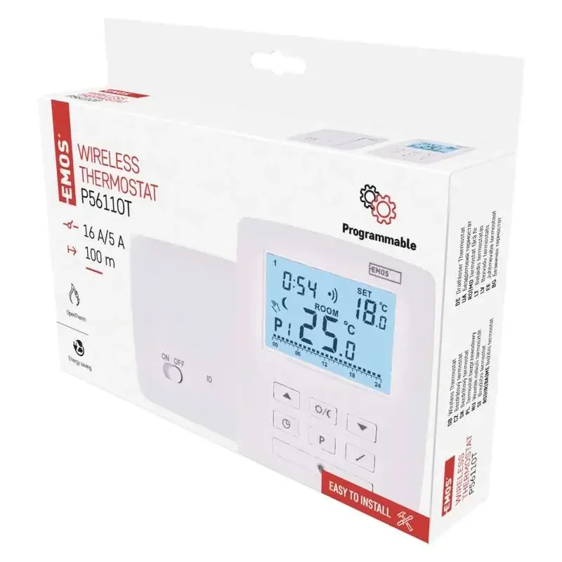 Izbový termostat s komunikáciou OpenTherm, bezdrôtový, P5611OT - 2101309000