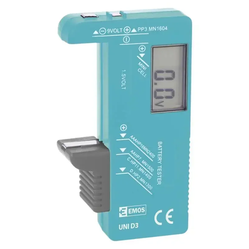 Univerzálny tester batérií (AA, AAA, C, D, 9V, gombíkové) - 2203003000
