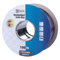CYH H03VH-H 2x1 mm² čierno-červený, 100 m – 2308210050 (S8280)