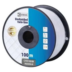 CYH H03VH-H 2x1,5 mm² biely (S8291)