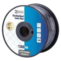 CYH H03VH-H 2x1,5 mm² čierno-hnedý ECO, 100 m – 2308215050 (S8290)