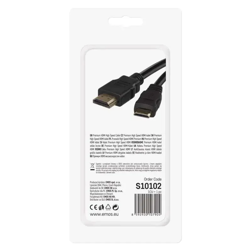 Vysokorýchlostný kábel HDMI 2.0 vidlica A - vidlica C 1,5 m - 2333101013