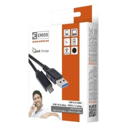 USB 3.0 A/M na USB 3.1 C/M 1 m čierny, rýchle nabíjanie - 2335072100