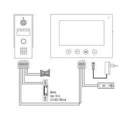 Súprava videotelefónu EMOS EM-03M 2WIRE - 3010002050 Súprava videotelefónu EMOS EM-03M 2WIRE - 3010002050