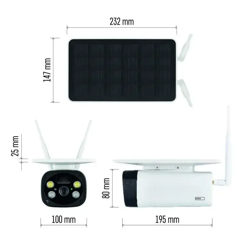 Vonkajšia batériová kamera GoSmart IP-600 EYE s wifi a solárnym panelom - 3024040560