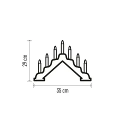 Biely drevený LED svietnik, 29 cm, 2x AA, vnútorný, teplá biela, časovač DCAW12 - 1550000066 Biely drevený LED svietnik, 29 cm, 2x AA, vnútorný, teplá biela, časovač DCAW12 - 1550000066