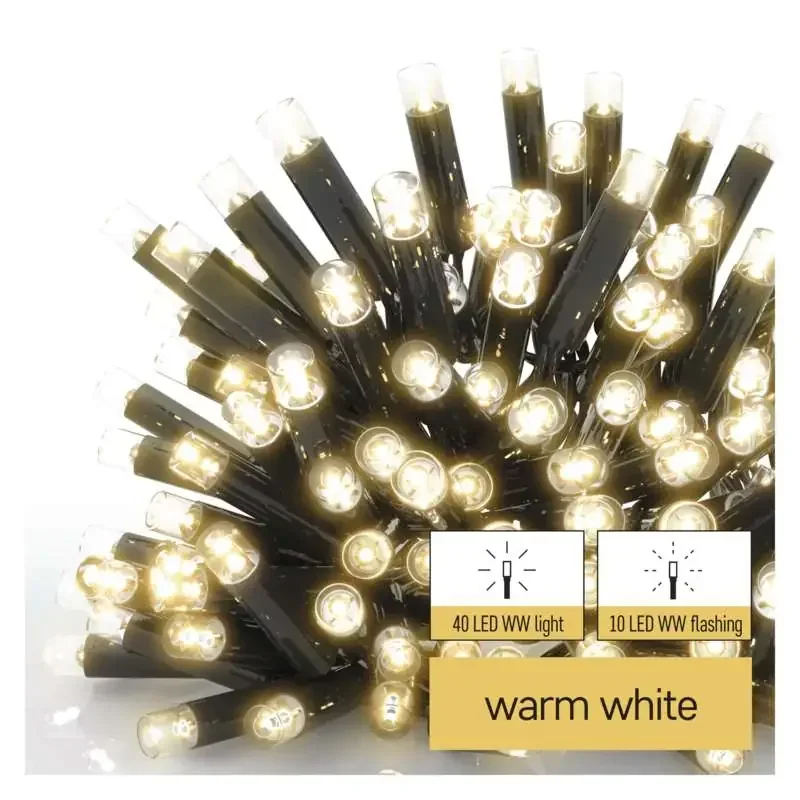 Profi LED článková reťaz blikajúca - Icicles, 3 m, vonkajšia, teplá biela, časovač D2CW03 - 1550020005