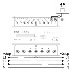 1619038 Elektromer trojfázový LE-03d