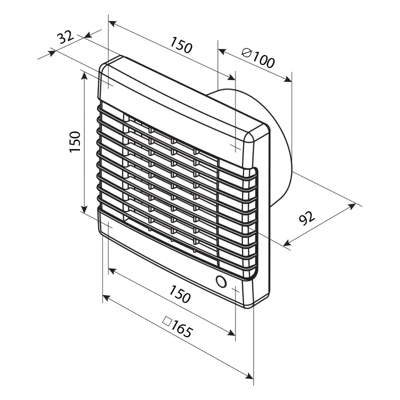 1901204 Ventilátor axiálny 100MATL 12V