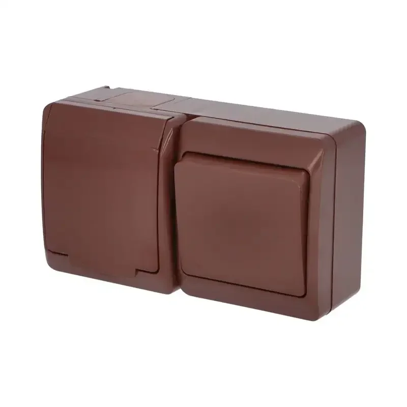 2716097 Vypínač + zásuvka na povrch IP44 5327-20