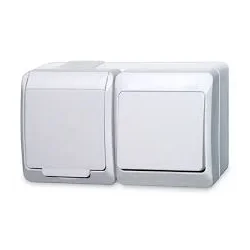 Vypínač + zásuvka na povrch IP44 - 2716085