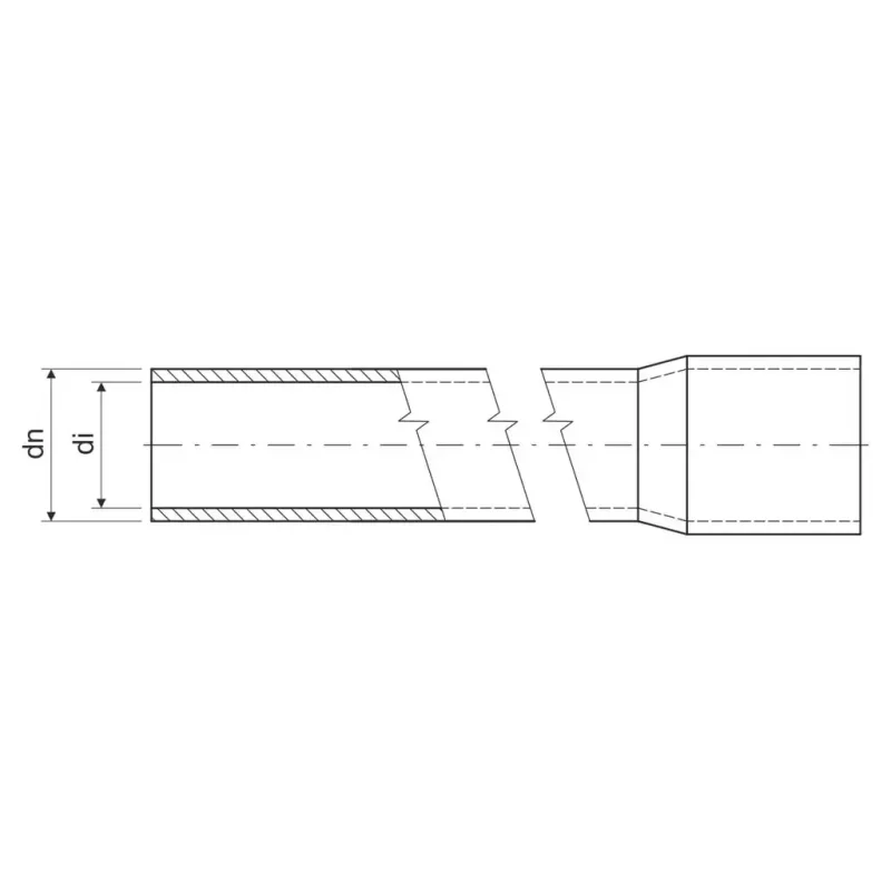 1563_KA - Tuhá hrdlovaná elektroinštalačná rúrka PVC pr. 63 mm, 22411, mechanická odolnosť 320N/5cm, svetlosivá, dĺžka 3 m.