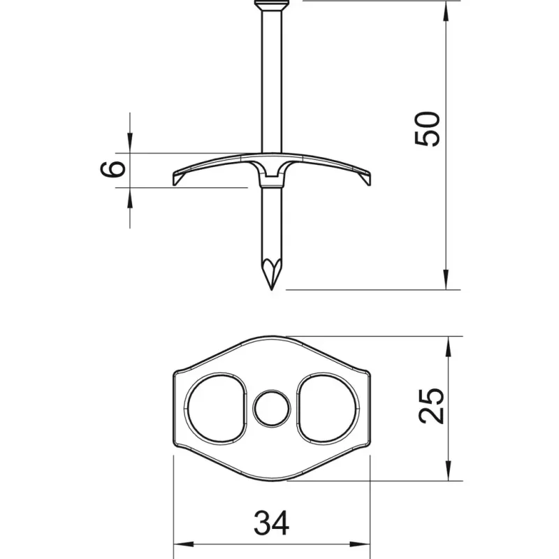 2222841 - Nagel-Fix 3,5x50mm Polypropylén priehľadná
