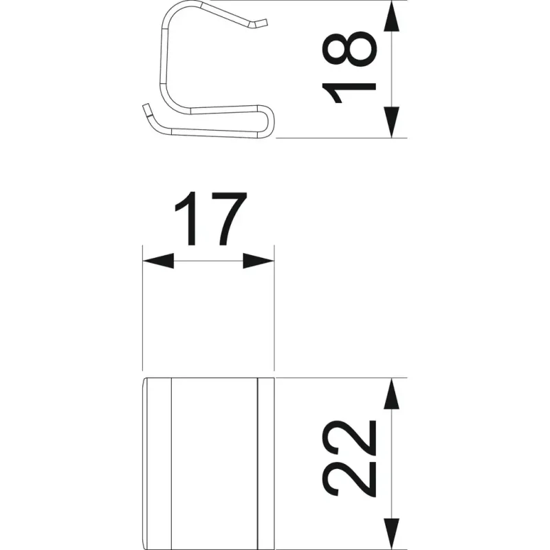 6049280 - Spona krytu pre kryt z ryhovaného plechu 18x22x17 Oceľ galvanicky zinkované
