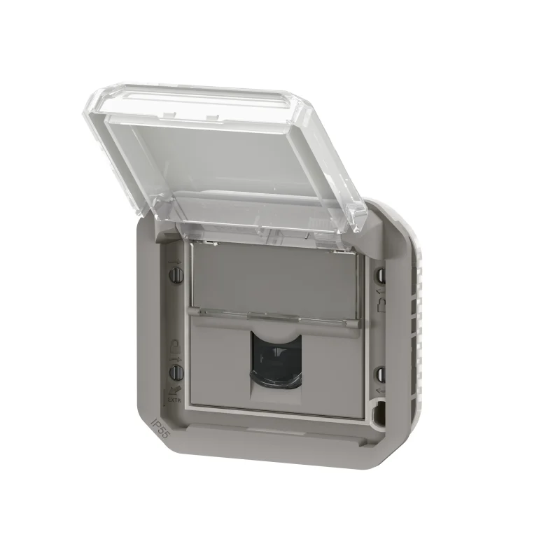 069559L - PLXN ZÁS. RJ45 CAT 6A STP SIVÁ PRÍSTROJ
