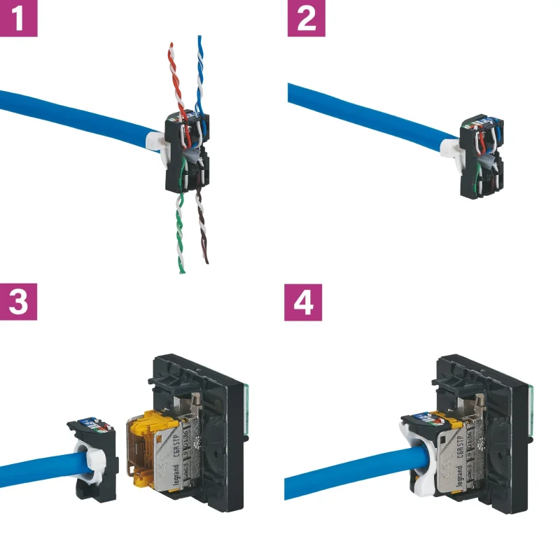 069559L - PLXN ZÁS. RJ45 CAT 6A STP SIVÁ PRÍSTROJ