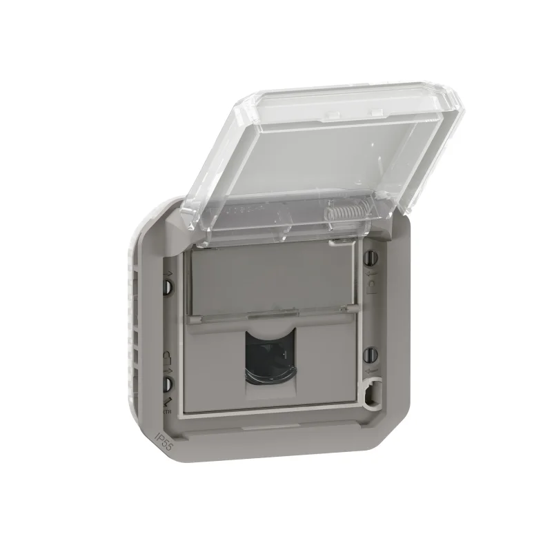 069559L - PLXN ZÁS. RJ45 CAT 6A STP SIVÁ PRÍSTROJ