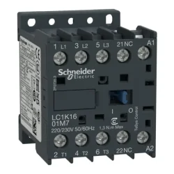 LC1K1601B7 - ministýkač 3P (3Z) 16A AC-3 440V-pomocný kontakt 1V- cievka 24V 50Hz