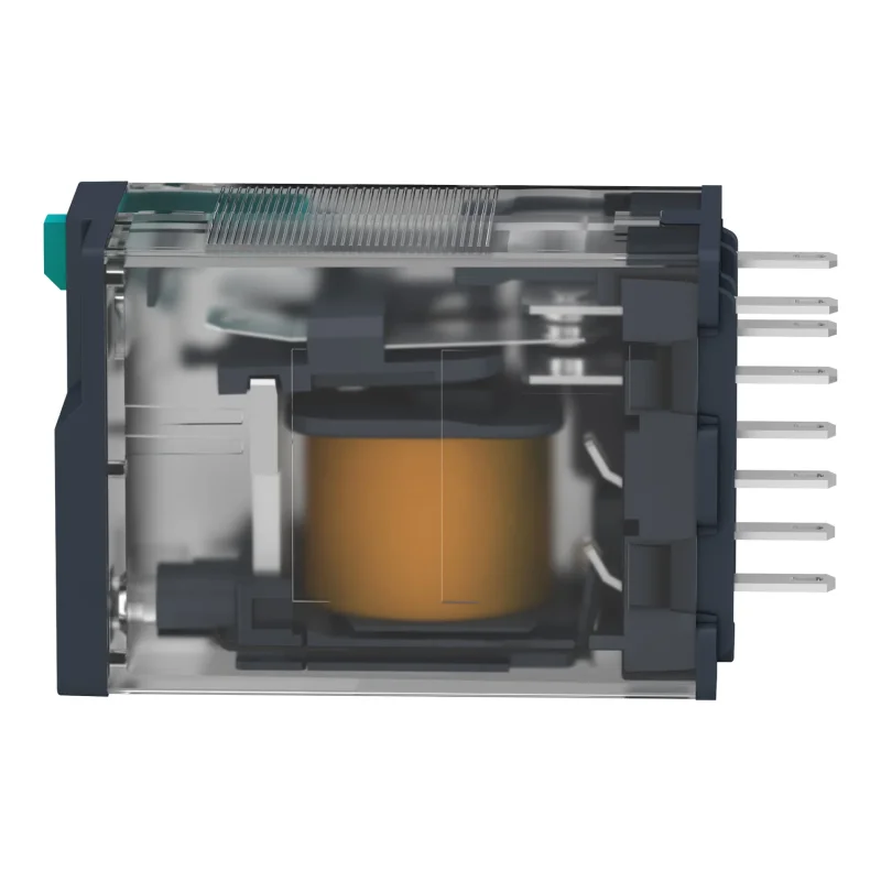 RXM2AB2BD - miniatúrne zásuv. relé – Zelio RXM – 2 C/O – 24 V DC – 12 A – s LED kontrolkou