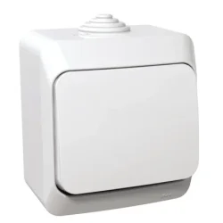 WDE000560 - Prepínač striedavý (6), Cedar Plus, IP44, Biela