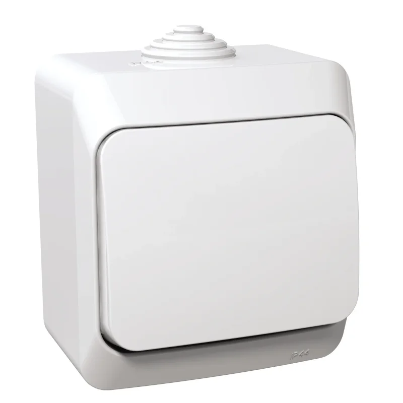 WDE000560 - Prepínač striedavý (6), Cedar Plus, IP44, Biela