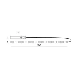 001984 - LED osvetlenie skrinky CORREA 3,4W 3000K LX Kobi
