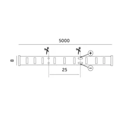 001425 - LED pásik TRAMO 320 COB 5m 6500K IP20 Kobi Premium