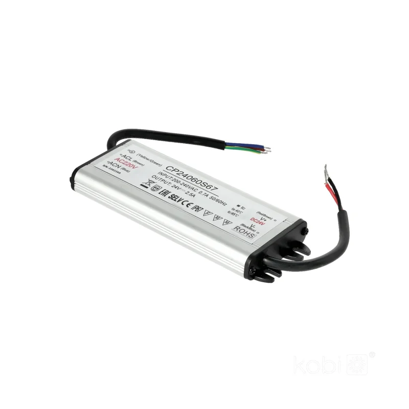 005108 Hermetický LED napájací zdroj 24V 60W 2.50A IP67