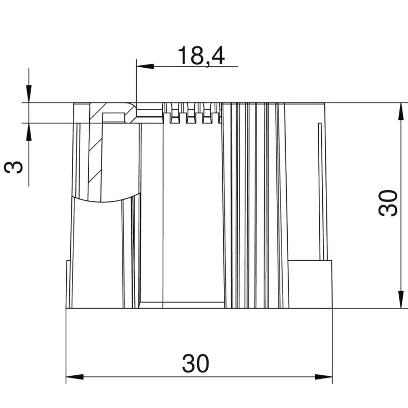 2047839 - Koncovka na rúrky, otváracia metrická M25 Polyetylén svetlosivá RAL 7035